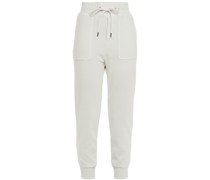Cropped Track Pants aus Baumwollfrottee