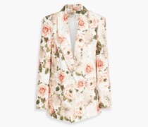 Alice OliviaDenny Blazer aus einer Leinenmischung mit floralem Print