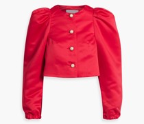 Cropped Jacke aus Satin