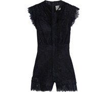 Aurelia Playsuit aus Leavers-Spitze mit Falten und Bindedetail