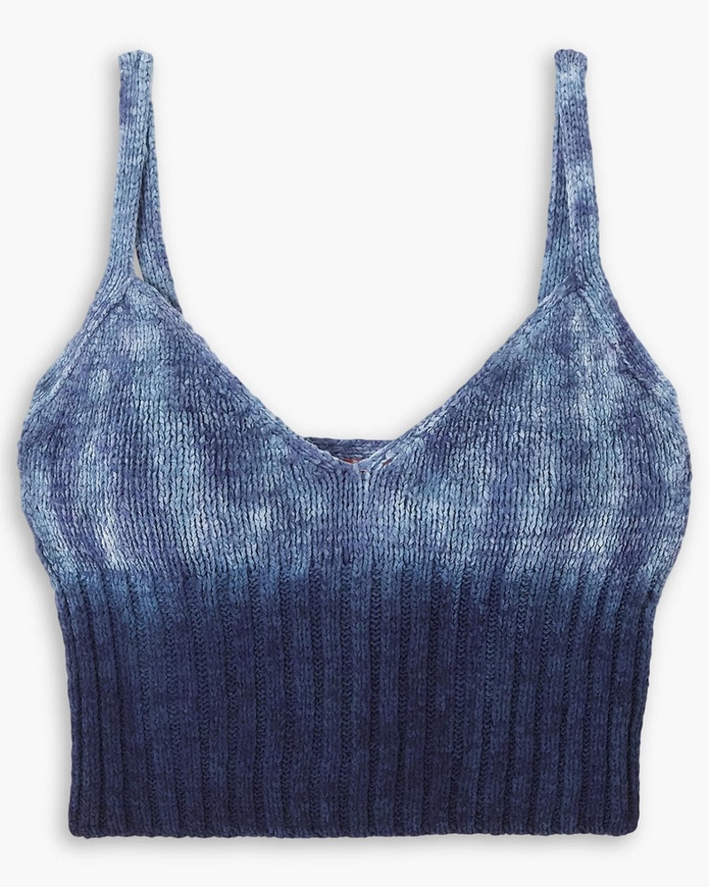 Altuzarra Damen Bustier aus gerippter Seide mit Batikmuster
