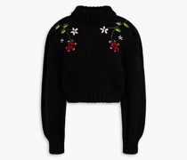 Gloria Cropped Rollkragenpullover aus einer Wollmischung