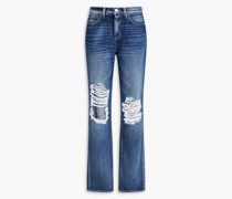 Rockie Ripped hoch sitzende Jeans mit geradem Bein inDistressed-Optik 23