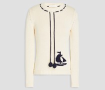 Pullover aus Baumwolle mit Intarsienmuster