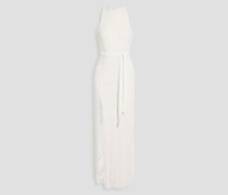 Tzilly Maxi-Kleid aus Chiffon mit Pailletten und Gürtel