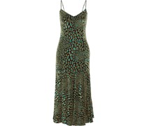 Kai metaic eopard-print fi coupé stretch-jersey midi dress