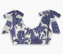 Macondo Cropped Oberteil aus Baumwolle mit Print