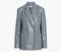 Doppelreihiger Blazer aus Kunstleder