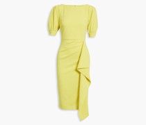 Plissiertes Kleid aus Crêpe mit Drapierung