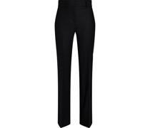 Hose mit geradem Bein aus Flanell aus einer Wollmischung