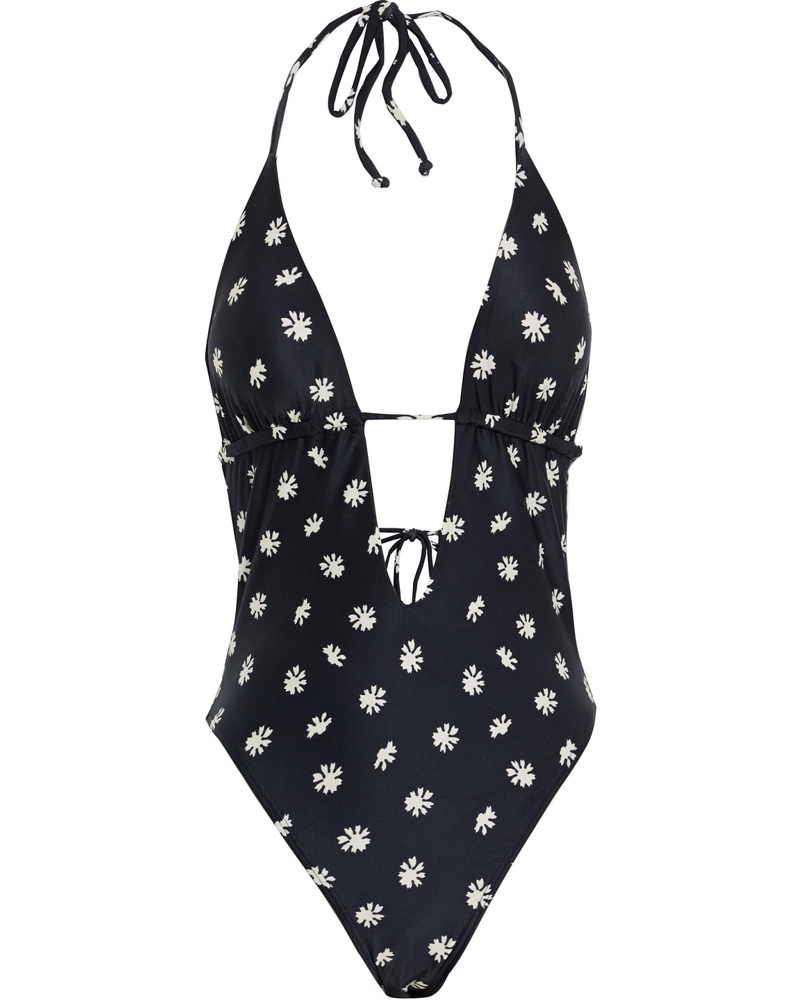 ViX Damen ally Eliza Neckholder-Badeanzug mit floralem Print