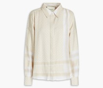 Gerafftes Hemd aus Baumwoll-Jacquard M