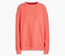 Boyfriend Sweatshirt aus Frottee aus einer Baumwollmischung mit Flammgarneffekt