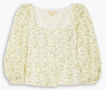 Thelma Bluse aus einer Leinen-Baumwollmischung mit floralem Print