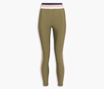 Papillion gestreifte Stretch-Leggings