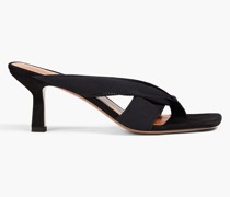Sandalen aus Stretch-Strick