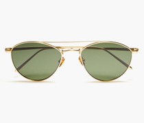Goldfarbene Pilotensonnenbrille aus Titan