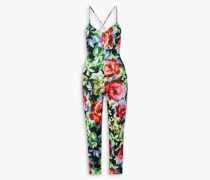 Fara Jumpsuit aus Stretch-Jersey mit floralem Print und Rückenausschnitt