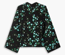 Norma Bluse aus Crêpe mit Blumenprint
