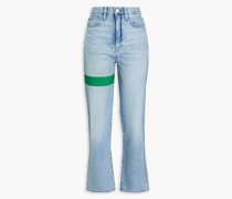 Ms.  hoch sitzende Jeans mit geradem Bein und Print 24