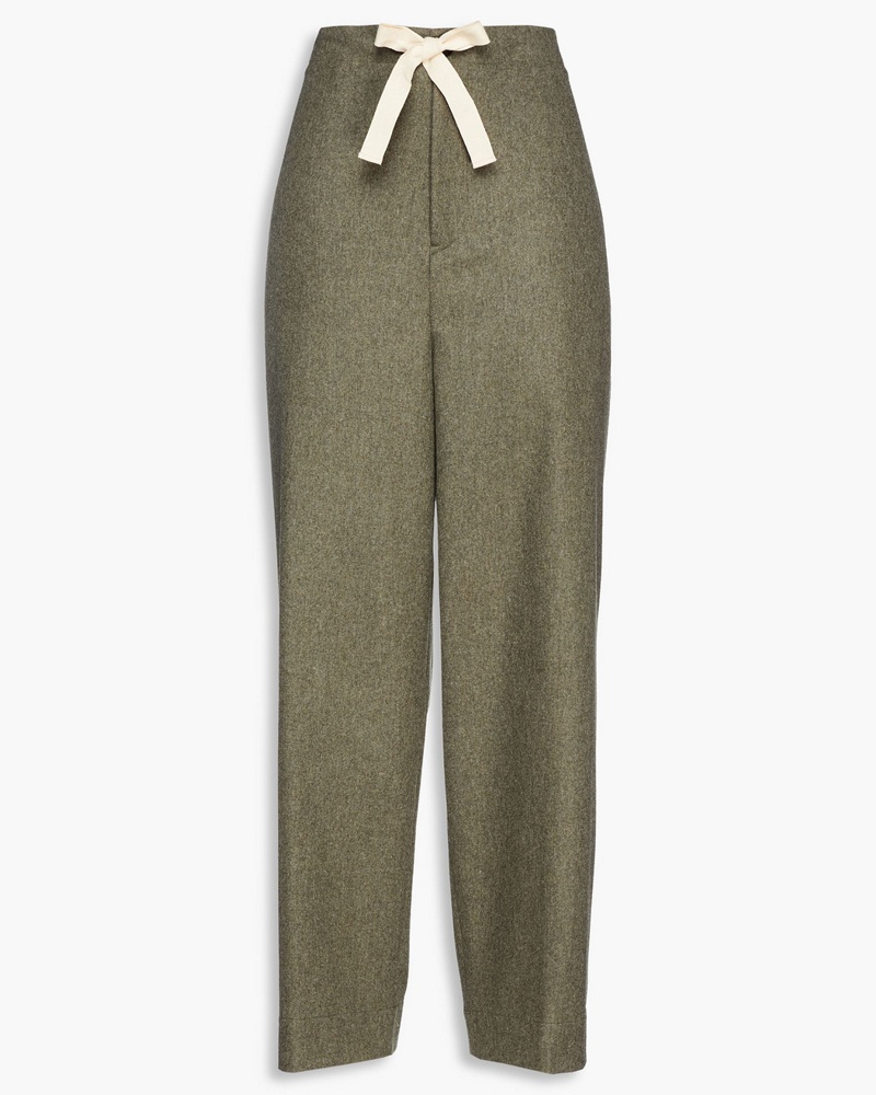 Jil Sander Damen Melierte Hoe mit weitem Bein au Filz au einer Wollmichung