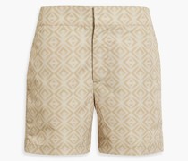 Kurze Badeshorts mit Print 30