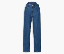 Hoch sitzende Jeans mit geradem Bein