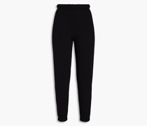 Cropped Track Pants aus Baumwollfleece mit Print S