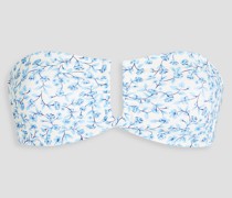 Genevieve Bandeau-Bikini-Oberteil mit floralem Print