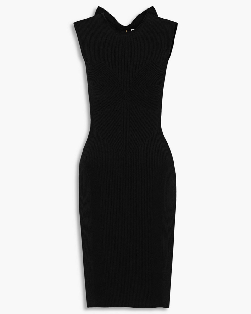 AZ FACTORY Damen MyBody Kleid aus Rippstrick mit Schleife S AZ FACTORY Damen MyBody Kleid aus Rippstrick mit Schleife S