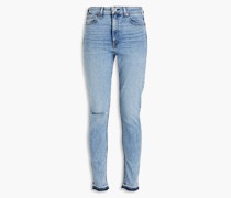 Nina hoch sitzende Skinny Jeans inDistressed-Optik 25