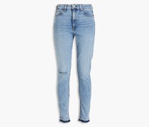 Nina hoch sitzende Skinny Jeans inDistressed-Optik 26