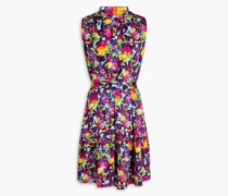 Tilly gerafftes Minikleid aus Seidenjacquard