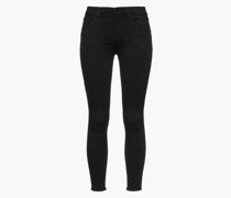 Halbhohe Cropped Skinny Jeans mit Verzierung 24
