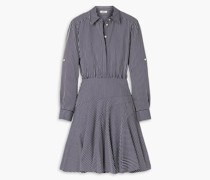 ausgestelltes Hemdkleid inMinilänge aus Popeline mit Streifen