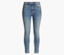 Kendall hoch sitzende Skinny Jeans inDistressed-Optik 23