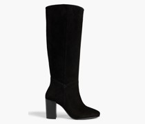 Kniehohe Stiefel aus Veloursleder