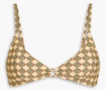 Triangel-Bikini-Oberteil mit floralem Print