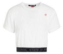 Cropped T-Shirt aus Jersey mit Logoprint M