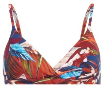 Triangel-Bikini-Oberteil mit floralem Print