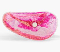 Clutch aus PVC mit Glitter-Finish