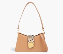 Baguette Schultertasche aus Leder