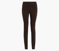 Eng geschnittene Hose aus Twill aus einer Baumwollmischung