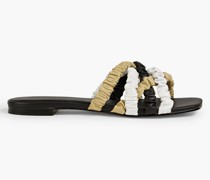Theresa Sandalen aus Leder mit Raffungen