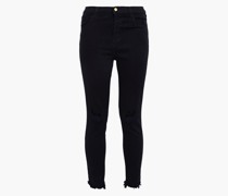 Hoch sitzende Skinny Jeans inDistressed-Optik