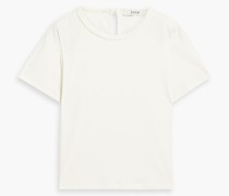 Sola T-Shirt aus Baumwoll-Jersey mit Flechtbesatz