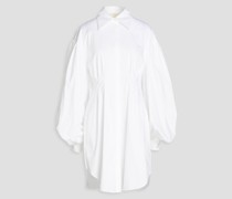 Butterfly plissiertes Hemdkleid aus Popeline aus Stretch-Baumwolle