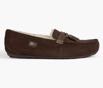 Hamilton Slippers aus Veloursleder mit Shearling-Futter