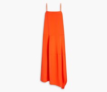Asymmetrisches Midikleid aus Seiden-Cady
