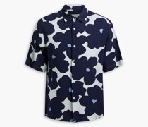 Hemd aus Webstoff mit floralem Print